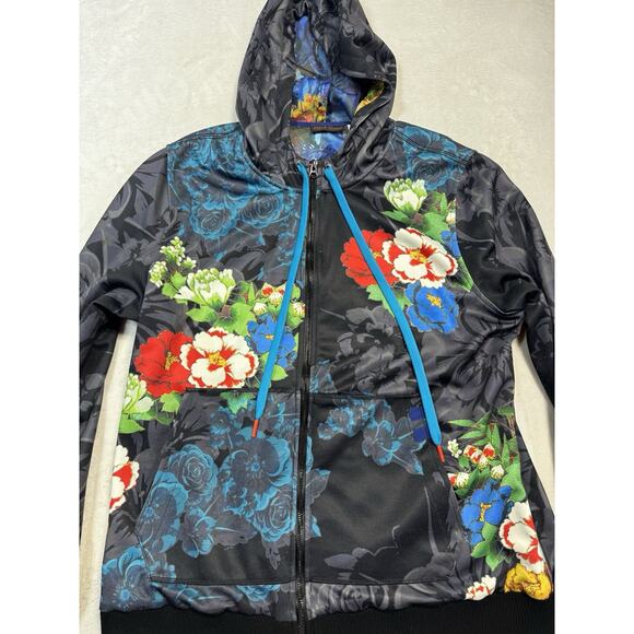 Robert Graham Limited Edition Mens Floral Skyrise Hooded Jacket Reg Fit XL - Picture 1 of 9